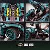 Высокотехнологичный синий V12, концепция спортивного автомобиля, строительные блоки, модель известного гоночного автомобиля, сборные кирпичи, игрушки для детей, подарки