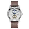 OCHSTIN Men Wrist Watch Automatic Self Wind Classic Day Night 24hour Indicator Luminous Luxury Tourbillon Skeleton Leather Strap