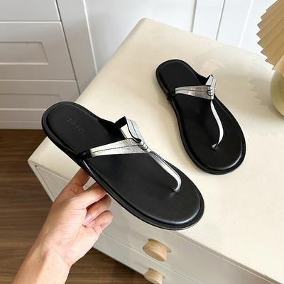 Простые тапочки с открытым носком, летние новые, с надписью, с характером, шлепанцы, универсальные сандалии, женские