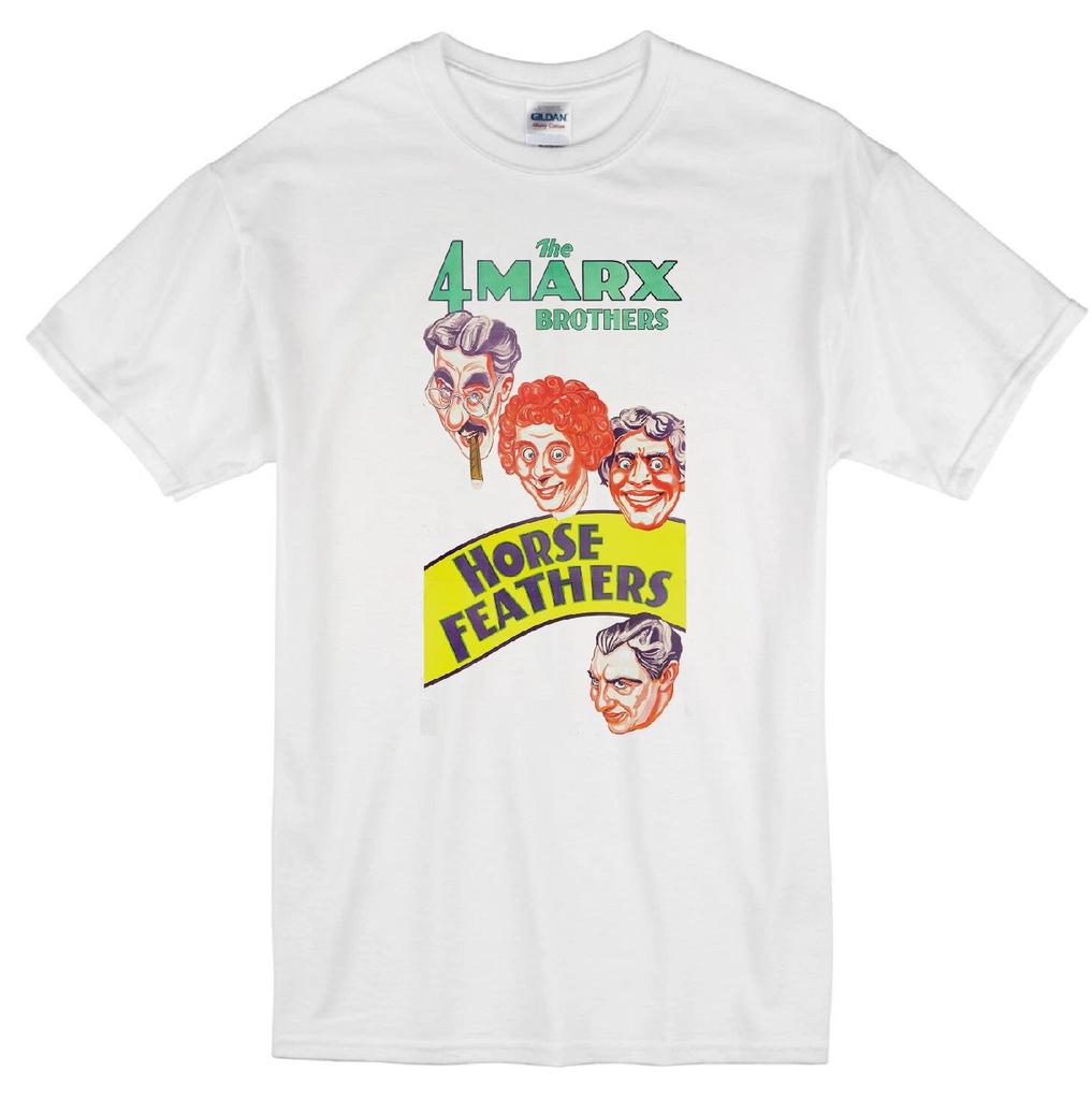 MARX BROTHERS HORSE FEATHERS GROUCHO CHICO HARPO ZEPPO MOVIE WHITE T-shirt Tops Tees Unisex