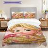 Sweet Fantasy Princess Bedding Set – Rapunzel & JasminePattern printing(1*Duvet Cover + 2*Pillowcase, Without Core),