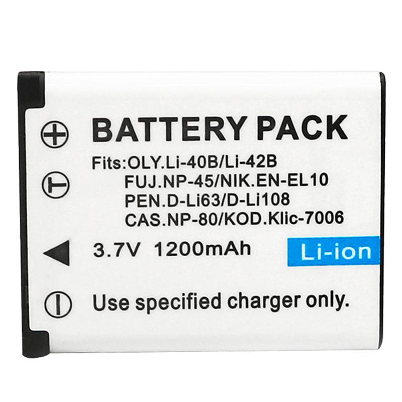 1PCS Rechargeable Lithium Battery 1200mAh Li-40B Li 40B Li-42B Li 42B Battery for FUJIFILM Fuji NP-45 NP 45 NP 45A 45B 45S EN-EL10