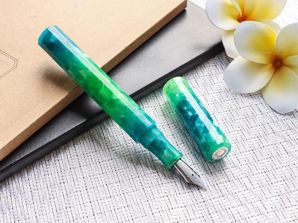 WANCHER Kaleido Fountain KALEIDO Art Collection Fountain Extra Pen, Green, Shisui, 12-sided Prism, [WANCHER Pen] (EF Fine)