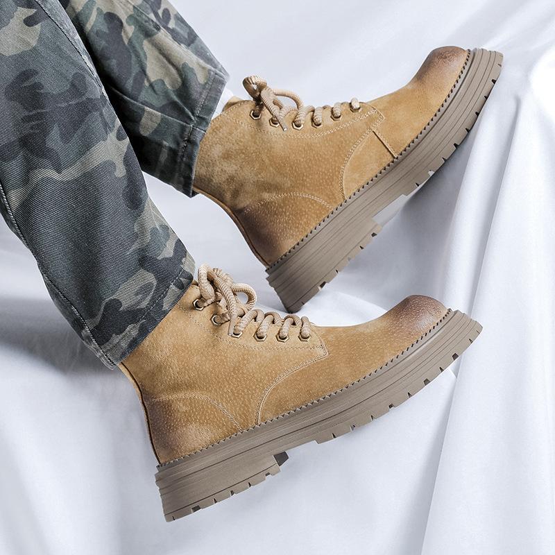 Ботинки Martin мужские весна-осень 2024 новые мужские туфли в британском стиле большие желтые ботинки короткие ботинки 66687-R