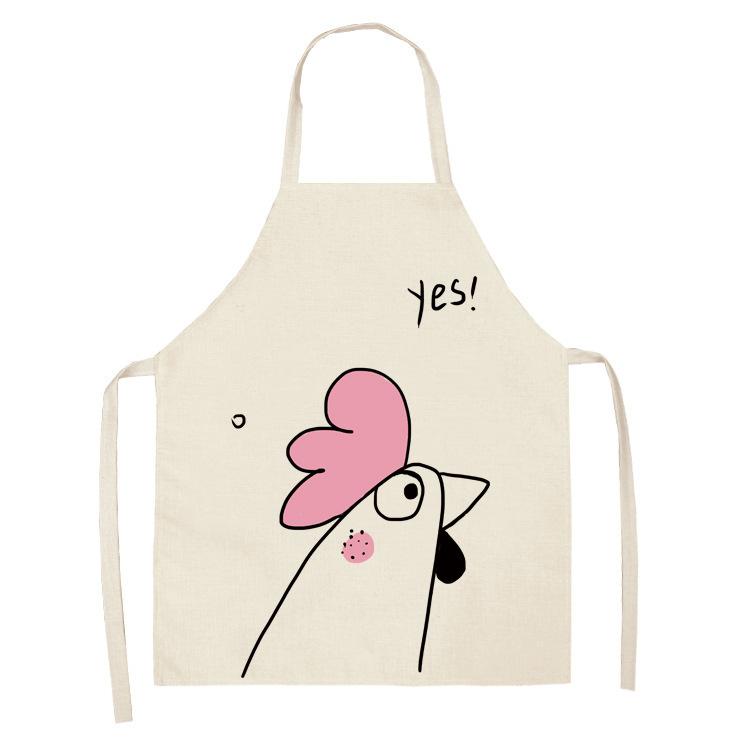 Children's Stick Figure Apron Cartoon Linen Apron Aprons for Women Baking Accessories Apron for Men Cooking Accessories Tablier