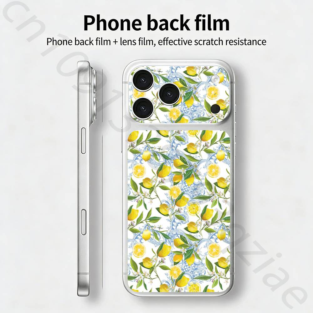 Самурай Гейша Для iPhone 17 pro Max /17 pro Полное Покрытие Наклейка Пленка-Обертка 3D Цветная Задняя Защитная Пленка-Наклейка