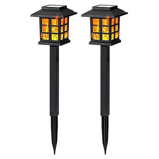2/6 шт. Газонные лампы мерцающее пламя солнечные фонарики IP65 водонепроницаемый простая установка автоматическое включение/выключение уличные солнечные садовые светильники