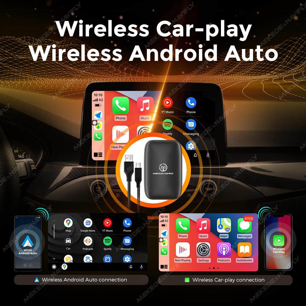 Адаптер USB Wire to Wireless Carplay Android Auto с функцией Plug and Play для интеллектуальных систем автомобиля Ai BOX Поддержка Netflix YouTube Spotify