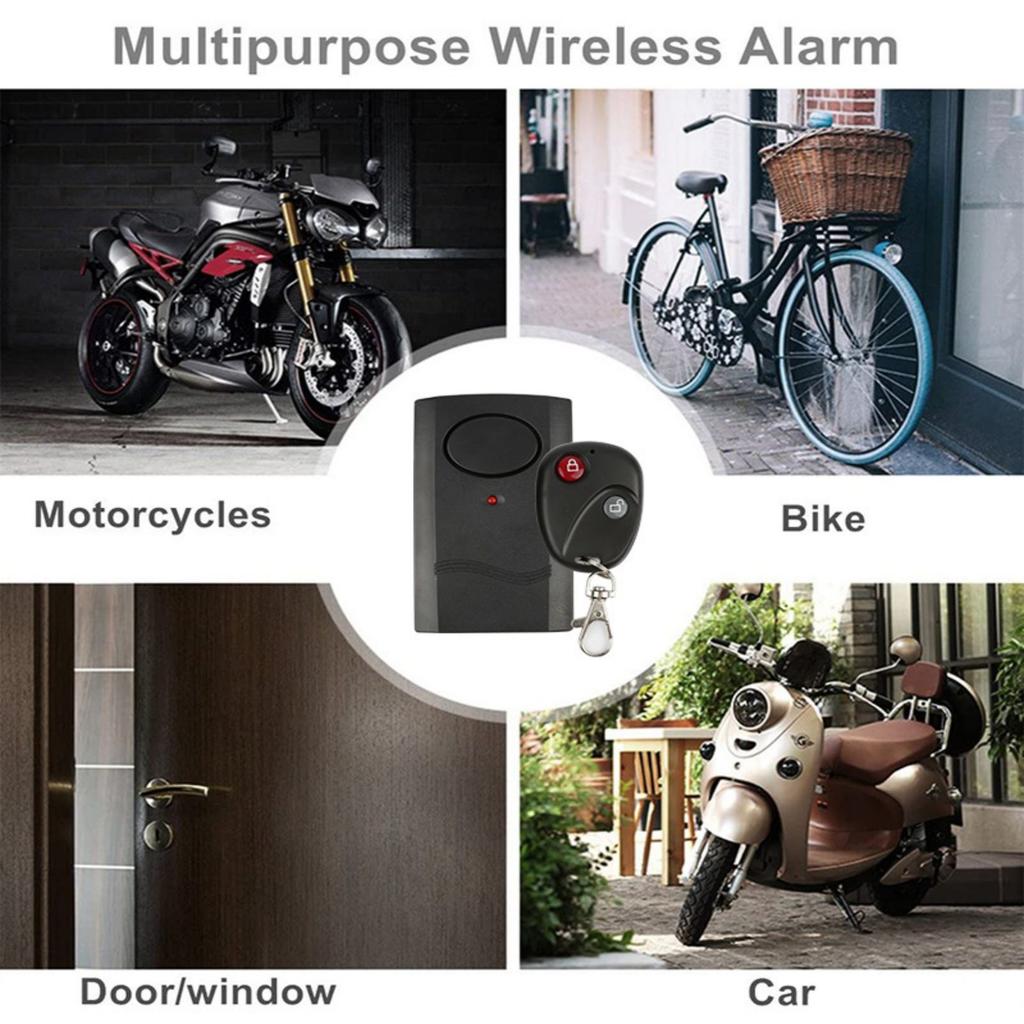 Wireless Anti-Theft Alarm With Remote Bike Alarm 120dB Wireless Anti Theft Vibration Motion Sensor Vehicle Security Alarm System For Vehicle Search