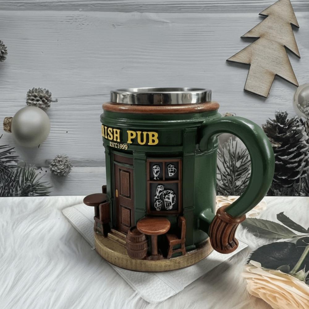 Stainless Steel Liner Pub Mug 300 ML Coffee Cup Perfect Decor 3D Resin Mug Desktop