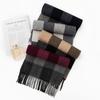 New Autumn and Winter Wool Girls' High End Scarf Thickened Style  Versatile Korean Style Plaid Scarf for Men and Women Couples