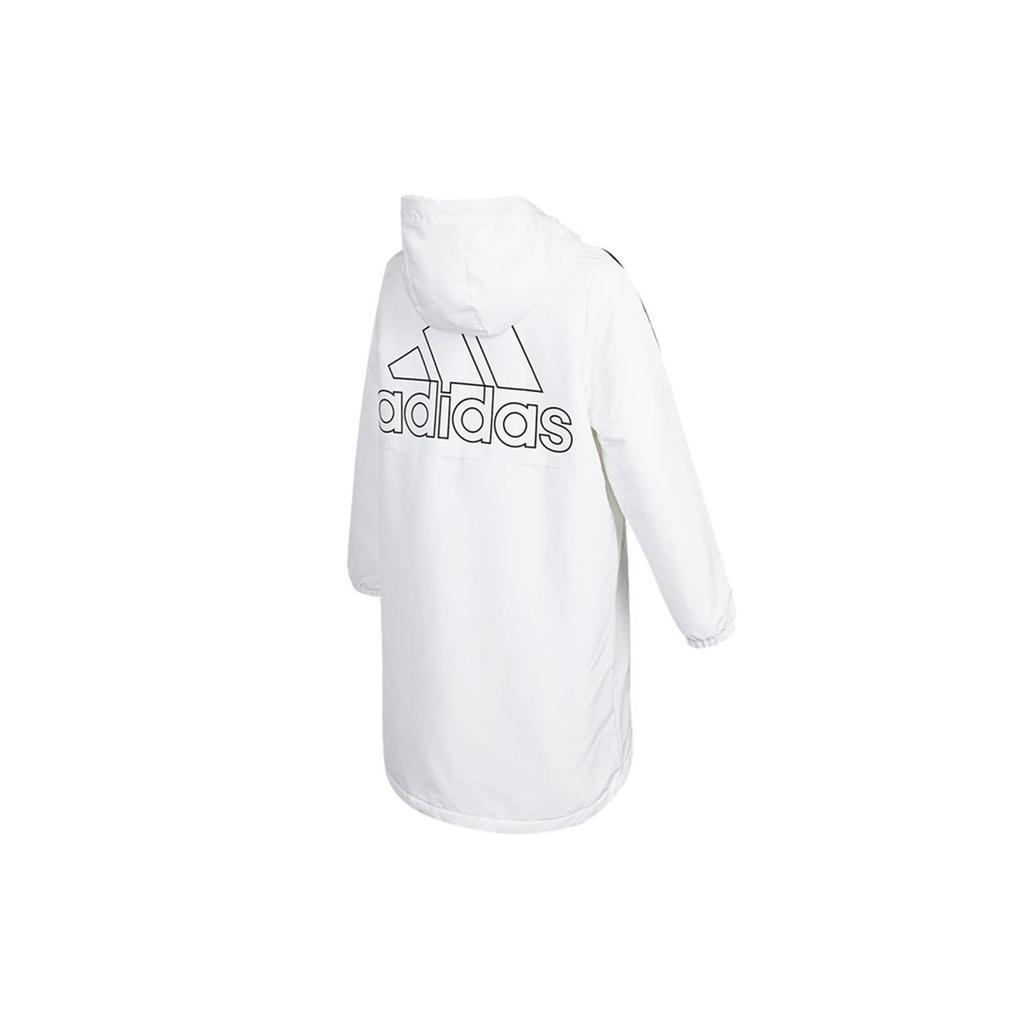 adidas Спортивная тренировочная куртка с капюшоном на флисовой подкладке Белая HG1848