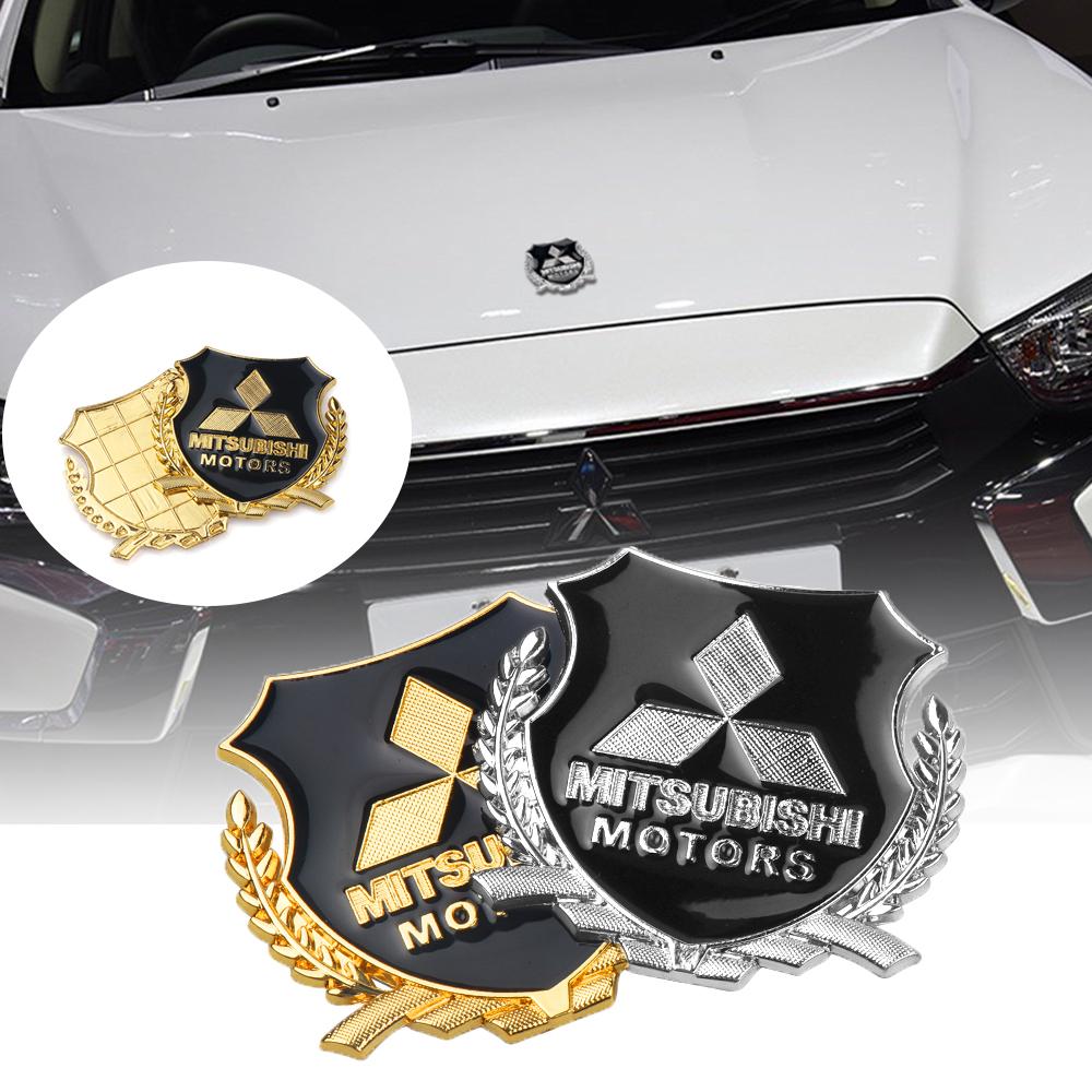 3D Metal Car Emblem Side Trunk Door Window Stickers Decoration Decals For Mitsubishi Asx Lancer Pajero Outlander Delica Eclipse