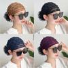 Versatile Soft Lace Curling Hat Polyester Breathable Elastic Curly Hair Hat Solid Color Dome Mesh Lace Pullover Cap Headgear