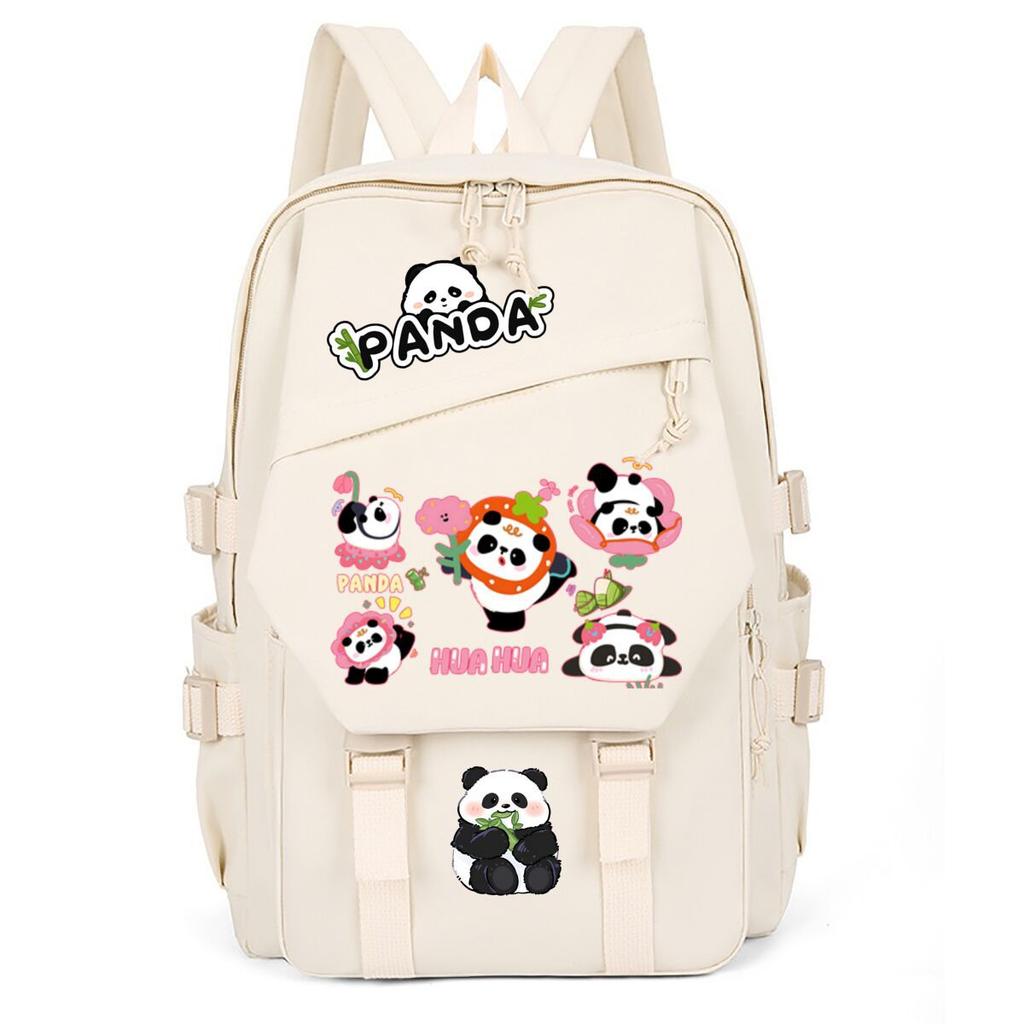 Panda Huahua Cartoon Printing Primary And Secondary School Students High Value Backpack Large Capacity Versatile School Bag
