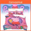 Cartoon 3d Kids Pig Duvet Cover Pillowcase Single Double Bedding Set Gift