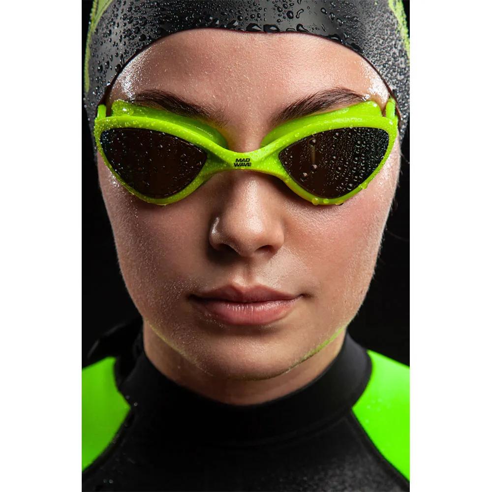 Madwave Пластиковые очки для плавания с зеркальным покрытием Rapid COMP L Rainbow