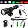 LED Hunting Flashlight Green/Red/White Portable Torch Outdoor Waterproof Lantern+18650+Charger +Switch 500-800M Range