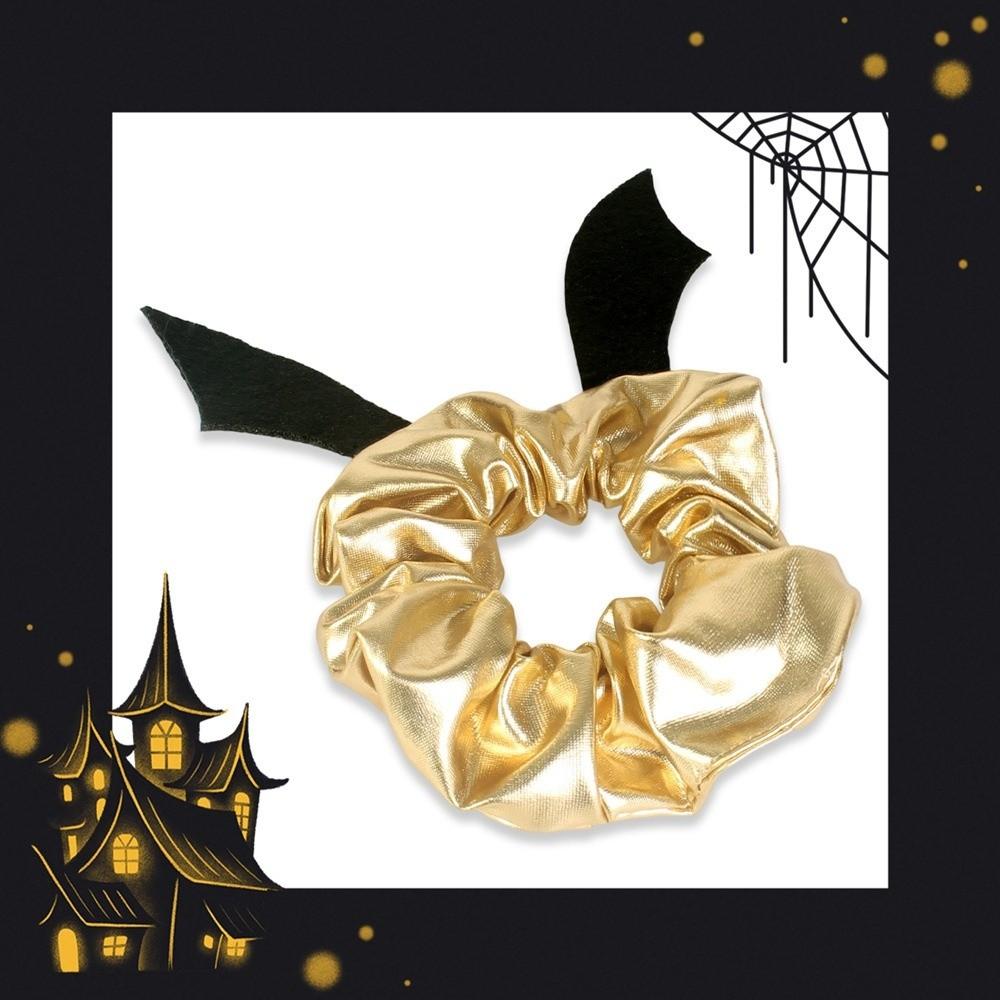 High Elastic Bat Wing Hairband Shiny Metallic Spider Hair Tie Halloween Scrunchies Festival Gift