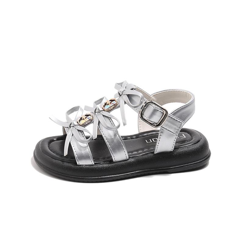 Children's Shoes2026Summer girls' lightweight casual sandals, new style with bow and princess design, beach sandals, children's shoes