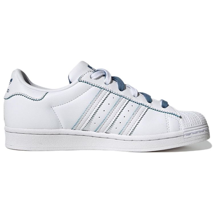 Adidas Superstar White Altered Blue Женские кроссовки Cloud-White Gold-Metallic GX2012