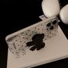 Ins Feather Gauze Polka Dot Black Bow Phone Case for Apple 17pro Max Stand for IPhone16 for 15