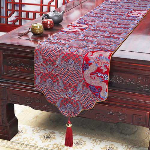 Настольный флаг в китайском стиле, облако, парча, атласный настольный флаг, классический чайный столик, скатерть в полоску, чайный столик, чайный коврик, флаг-кровать