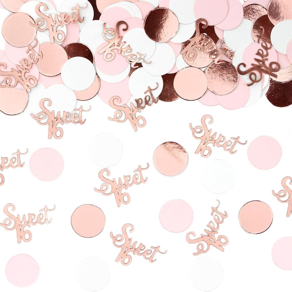 Sweet 16 Birthday Decorations for Girl Happy 16th Birthday Confetti Wedding Anniversary Table Scatter Party Supplies 300PC
