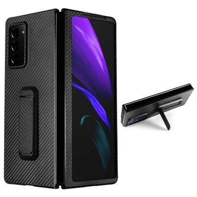 Чехол из углеродного волокна для Samsung Galaxy Z Fold 3 4 2, ультратонкий чехол из арамидного волокна для Galaxy Z Fold 2, 5 г, чехол с держателем для телефона