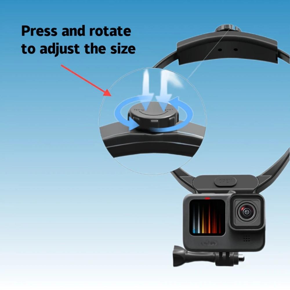 Sports Camera Neck Mount, Suitable for GoPro, DJI, Insta360, Etc., with Mobile Phone Clip, Can Also Be Used for Mobile Phones