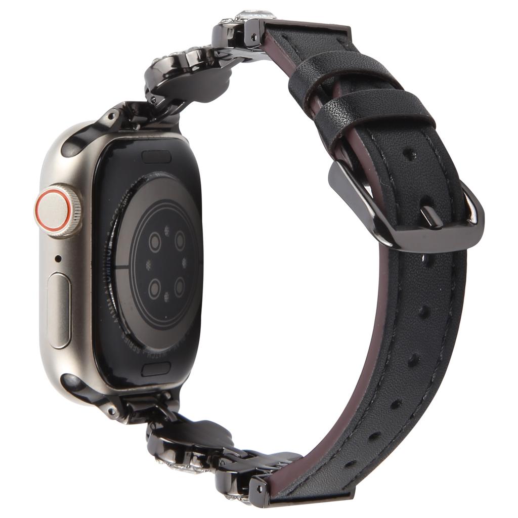 Watch Band For Apple Watch Series 10 9 8 7 SE 6 5 4 3 2 1 42mm 41mm 40mm 38mm Ultra Fiber Leather Diamond-Shaped Strap