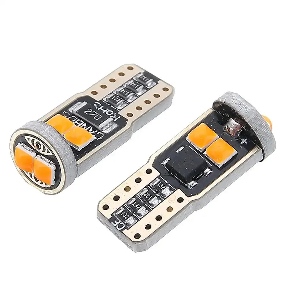 2/10 ШТ. Светодиодная лампа T10 W5W 6SMD 400Лм 6500K Белая Canbus для освещения салона, купола, двери, бардачка, багажника, номерного знака автомобиля 12В Купольные огни 6