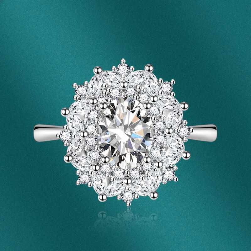 BELLA BOX Opening Resizable Rings For Women Zircon Engagement Party Fine Jewelry Gift