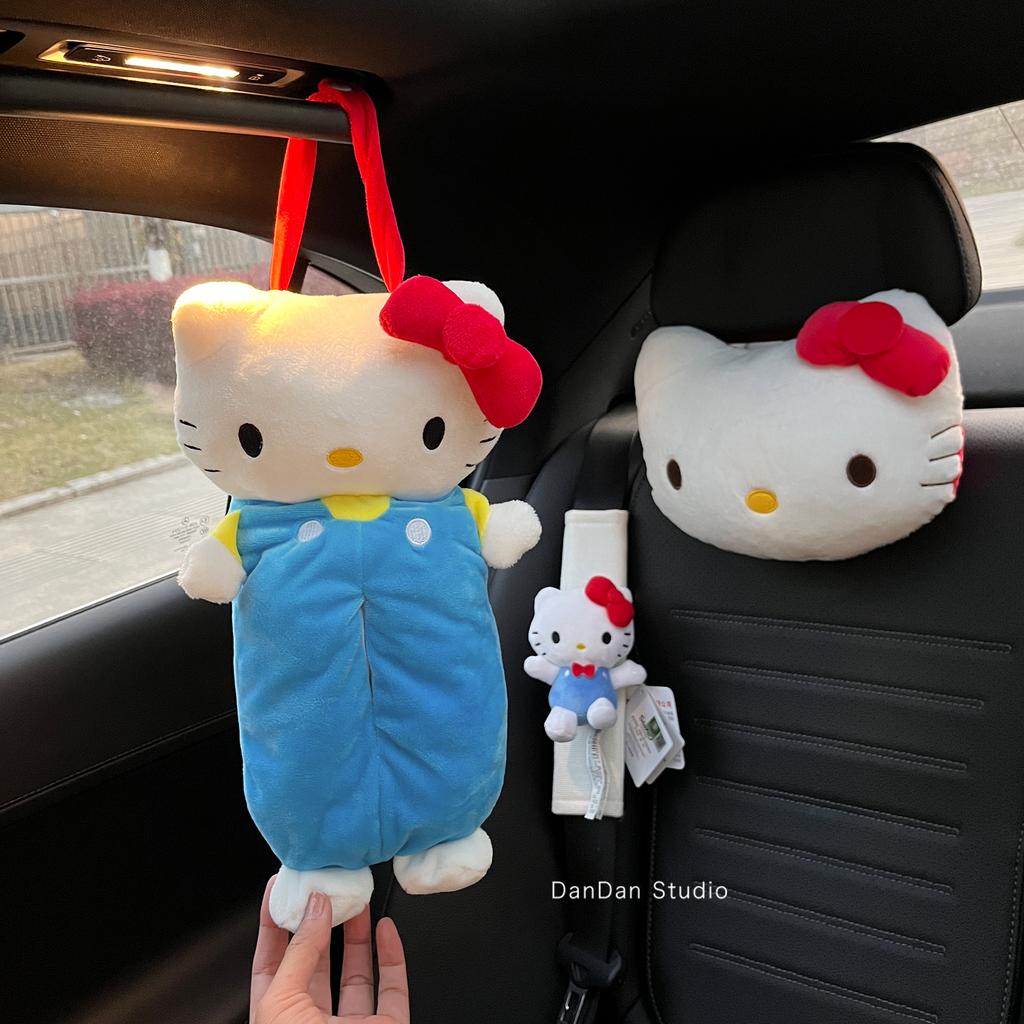 Car Seat Belt Shoulder Pads - Comfortable Headrest Neck Pillow for Driving Soft Protector Neck Support Tissue Box Bag