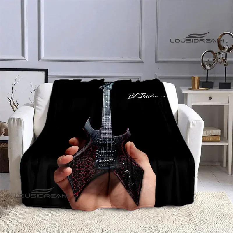 B.C.Rich Гитарный Логотип Печатные Одеяла Плед для Пикника Теплый Плед Домашние Дорожные Одеяла Постельное Белье Подарок на День Рождения