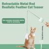 Cat Teaser Toys Laser Teaser Stick Feather Bell Pet Comb Cat Toys Retractable Teaser Stick