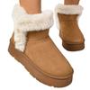 Thick Bottom Long Plush Snow Boots for Women 2024 Winter Chunky Platform Fur Ankle Boots Woman Non Slip Warm Cotton Padded Shoes