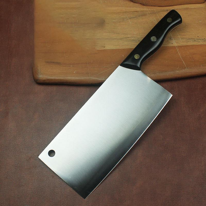 8 Inch Chopper Knife Welding DC53 Mode Steel Blade Ebony Handle Slicing Cleaver Machete Kitchen Knife Meat And Poultry Tools