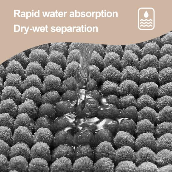 Шениловый коврик для ванной Мягкий короткий плюш Водопоглощающий коврик для ванной Быстросохнущий