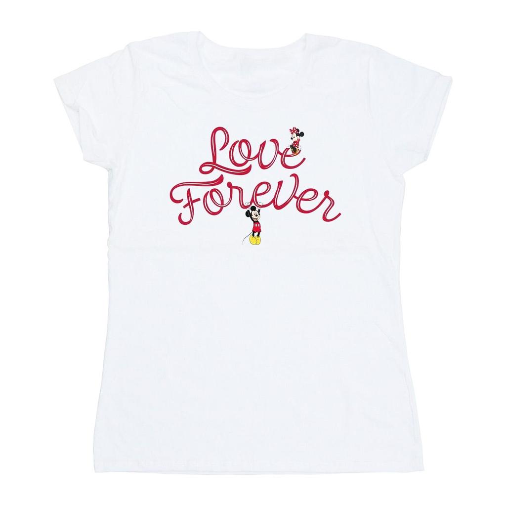 Disney Womens/Ladies Mickey Mouse Love Forever Cotton T-Shirt