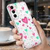 Чехол с принтом 'Любовные Сердечки' Для Samsung S26 Ultra S25 FE S24 S23 S22 Plus S21 A15 A25 A35 A55 A16 A26 A36 A56 A17 A37 A57 5G Прозрачный Мягкий Чехол из ТПУ