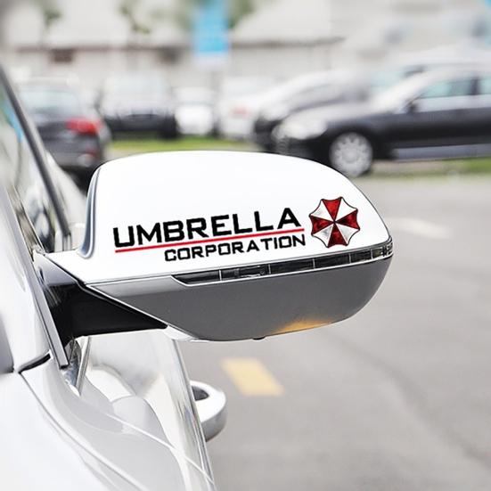 1 пара автомобильных зеркал заднего вида Umbrella Corporation, светоотражающие наклейки, украшение