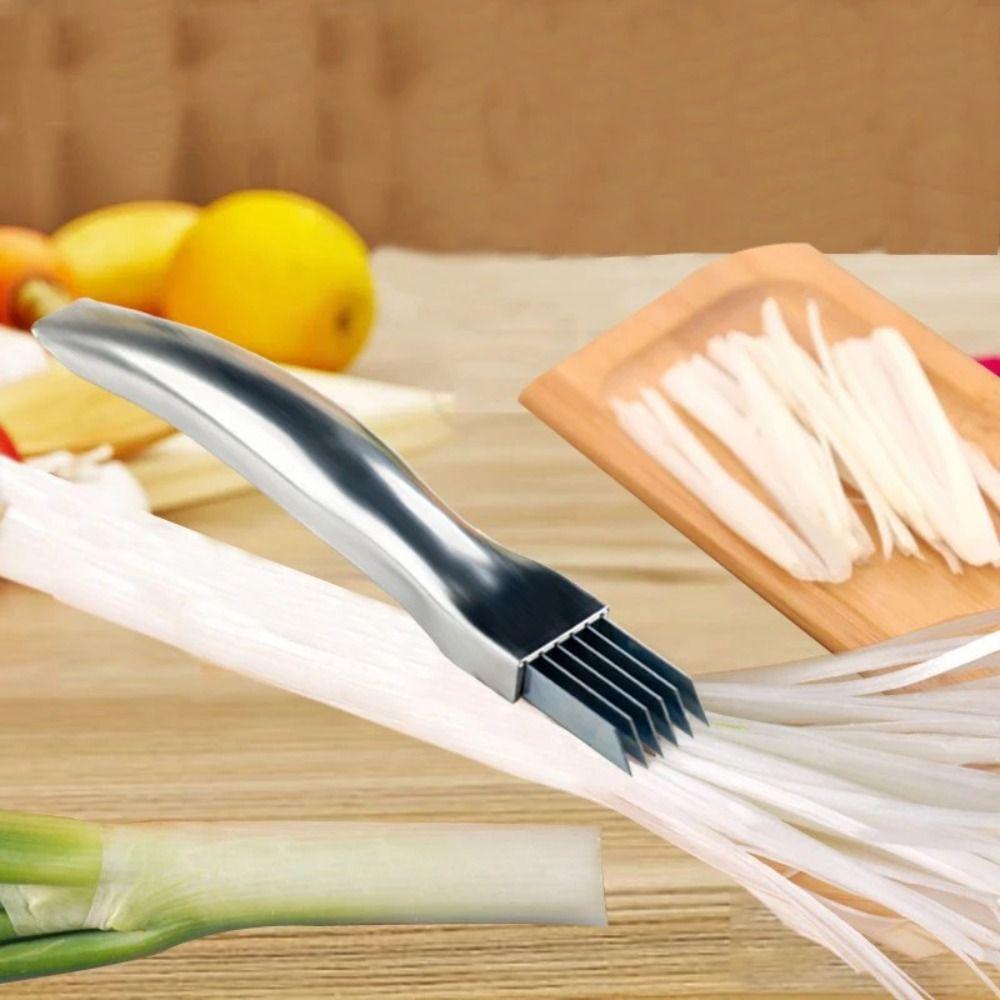 Stainless Steel Green Onion Shredder Gadget Slicing Machine Green Onion Tool Vegetable Slicer