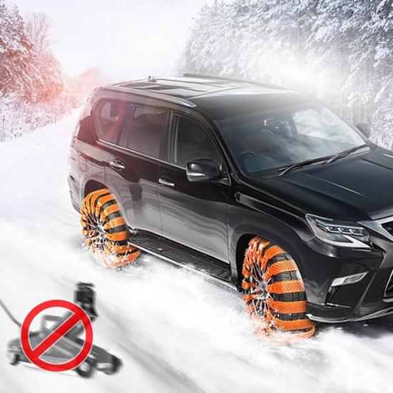 1/10Pcs Tire Snow Chains Anti-Slip Tire Chain Universal Car Snow Chains for SUVs Trucks Emergency Adjustable Snow Chains for Rain Snow Sand Mud