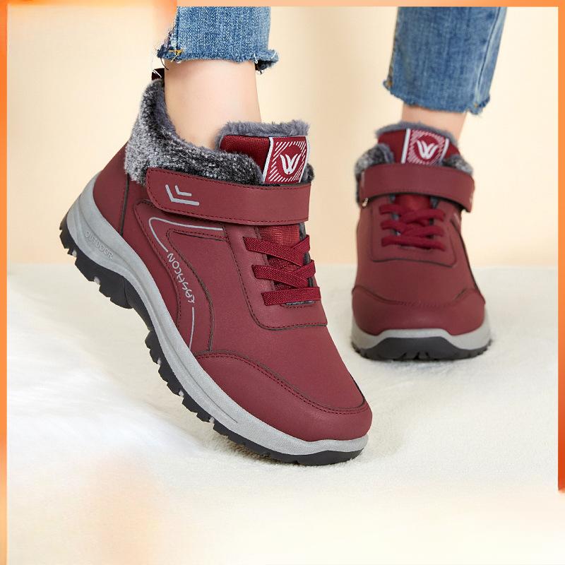 Snow Boots for Women Winter Cotton Shoes New Velvet Thickened Cotton Boots Warm Walking Shoes