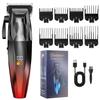 Professional Hair Clipper with LED Display Multiple Guide Combs USB Charging for Men's Grooming HT-6146