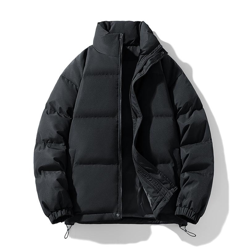 Зимнее уличное новое пуховое хлопковое пальто мужское пальто однотонное утолщенное универсальное пальто большого размера хлопковое пальто для мужчин