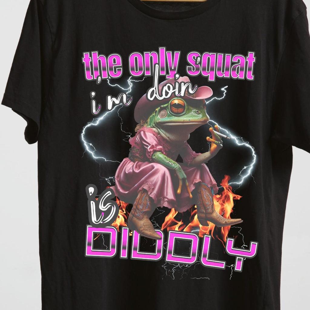 Funny Cowboy Frog T-Shirt: Western Humor Meme Tee