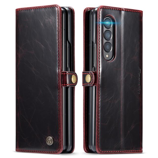 Full Protection Business Leather Case For Samsung Galaxy Z Fold3 Fold 4 Fold4 Fold 3 5g Zfold4 Card Pocket Mobile Phone Cover