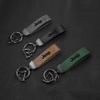 For Jeep Car Metal Leather Key Ring Chain For Jeep Grand Cherokee WK WK2 JK KK KL Commander XK Renegade Styling Keychain Auto